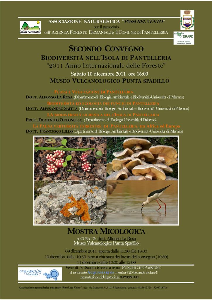 Convegno sulla Biodiversit dell''Isola di Pantelleria (TP)